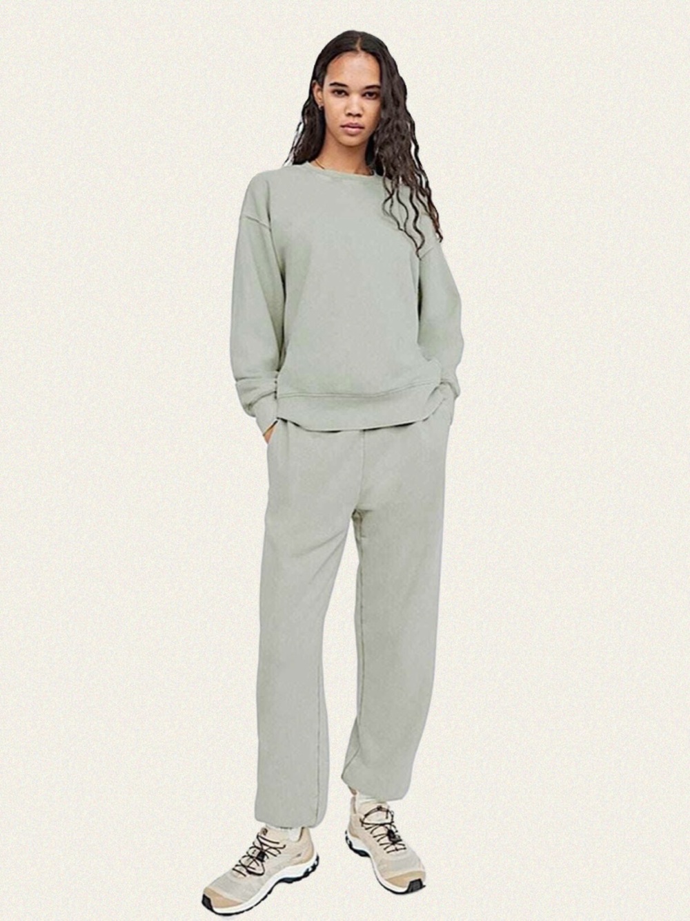 TNA Cozy Fleece Boyfriend Crew Sweatshirt